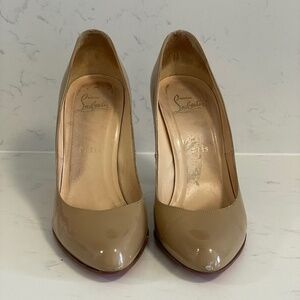 Christian Louboutin worn nude heels size 37.5